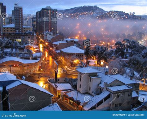 Snow-covered city stock photo. Image of outdoor, building - 2840600