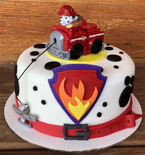 Paw Patrol Marshall Fire Truck Cake - Beth Mulholland Bruidstaart