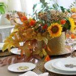 How to Decorate a Fall Table with Leaves - Bluesky at Home