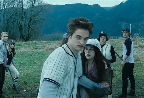 In Twilight (2008) during the infamous baseball scene Robert Pattinson ...