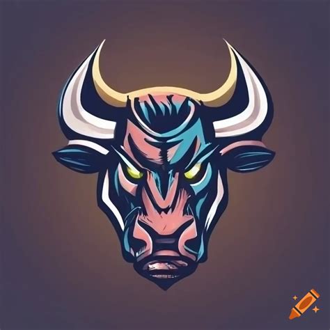 Logo of a fierce bull face