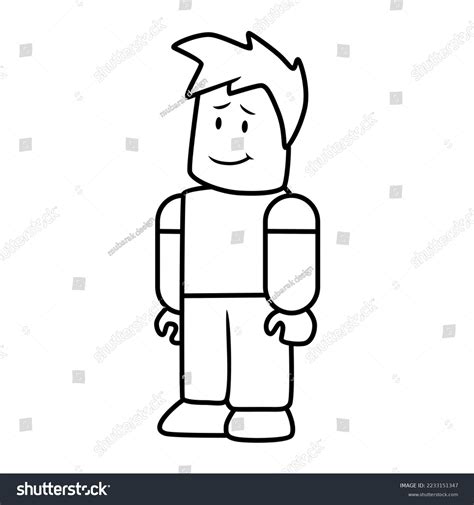 Line Art Vector Characters Rainbow Cartoon Stock Vector (Royalty Free ...