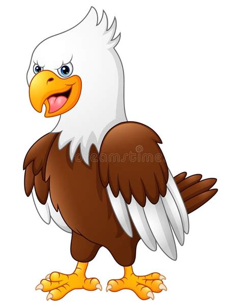 Cartoon funny eagle stock vector. Illustration of gesture - 99344363