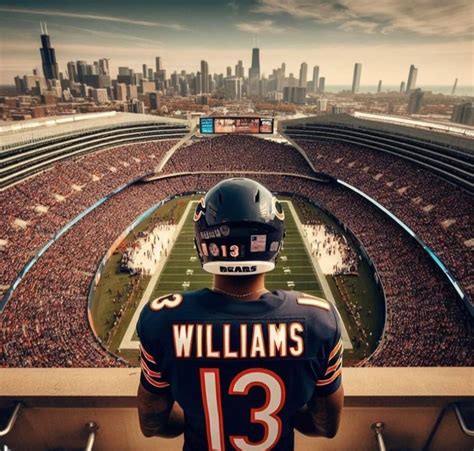 PHOTO Caleb Williams Overlooking Solider Field In Chicago iPhone Wallpaper