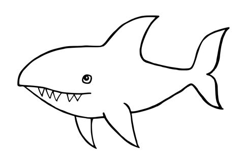 Cartoon Shark Outline