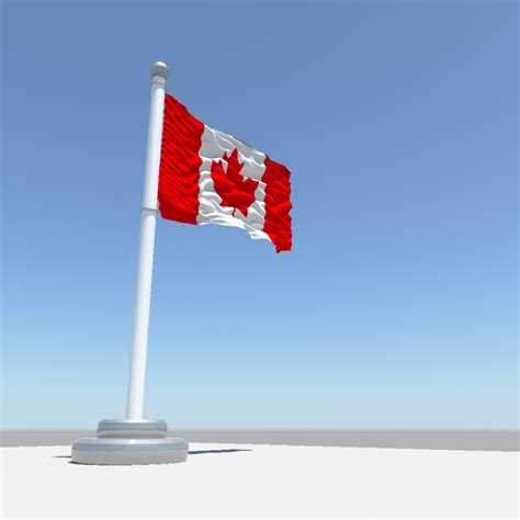 Canada flag 3D Model OBJ FBX MA MB | CGTrader.com