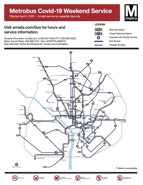 Metrobus and Metrorail Weekend Service Schedule — Congress Heights on the Rise