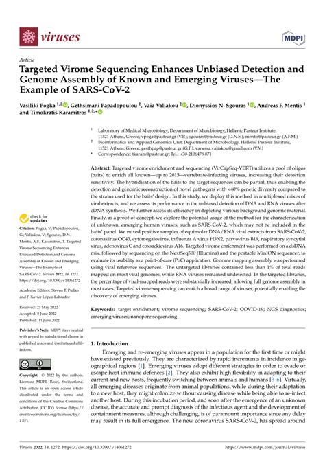 (PDF) Targeted Virome Sequencing Enhances Unbiased Detection and Genome ...