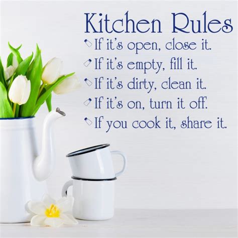 Kitchen Rules Kitchen Quote Wall Sticker