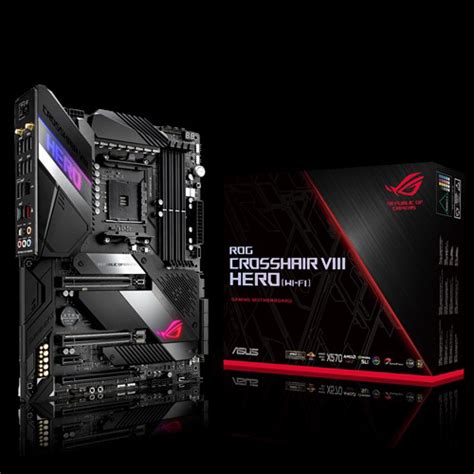 AM4 Motherboard ASUS Crosshair VIII Hero X570 Motherboard 4×DDR4 128GB PCI-E ATX For AMD 3/2nd ...