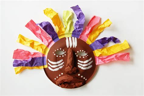 African Paper Plate Mask | Kids' Crafts | Fun Craft Ideas | FirstPalette.com