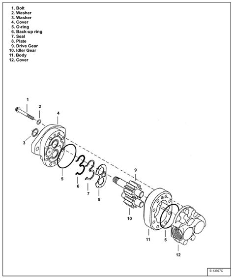 BobCat S70 - HYDRAULIC PUMP - Parts Identification