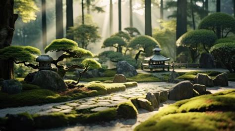 Premium AI Image | Tranquility of Zen Garden and Bonsai Tree