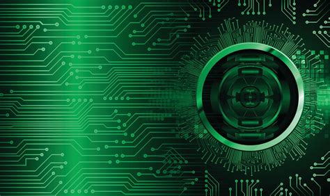 green cyber circuit future technology concept background 2158137 Vector ...