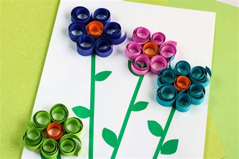 Curled Paper Spring Flower Craft - Mom. Wife. Busy Life.