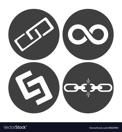 Link symbol design flat connection Royalty Free Vector Image