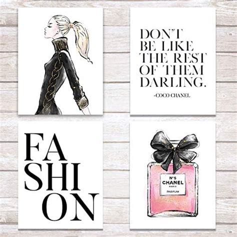 Amazon.com: Fashion Wall Art Quote Print - Set of 4 - (8 x 10 ...