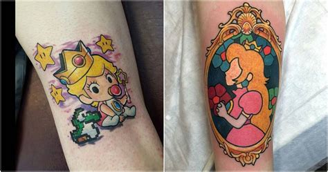 Princess Peach Tattoo Designs