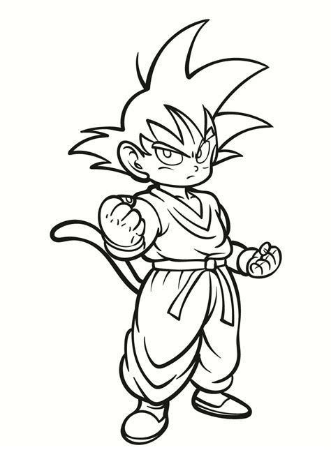 Goku Posing Dragon Ball Z Coloring Page