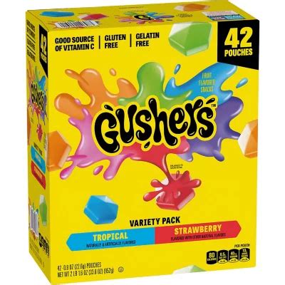 Gushers Fruit Snacks, Strawberry Splash And Tropical, 42% OFF