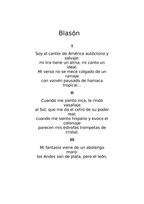 José Santos Chocano - copia - Blasón I Soy el cantor de América autóctono y salvaje: mi lira ...