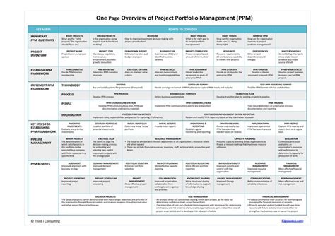 Project Portfolio Management One Page Overview - Do you need a One Page Overview Of Project ...