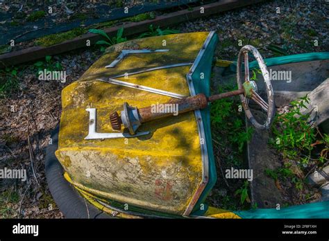 Old bumper cars at Pripyat amusement park in the Ukraine Stock Photo ...