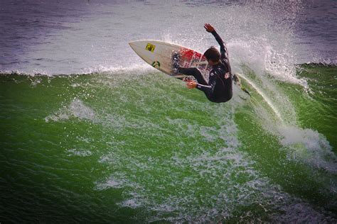 Surfing in Santa Cruz Photograph by Gary Dance | Fine Art America