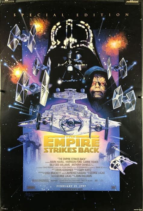 EMPIRE STRIKES BACK, Original Rolled Vintage Movie Poster 1997 Re-Release - Original Vintage ...