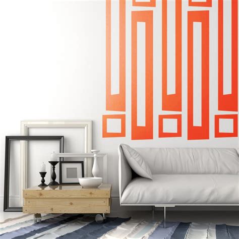 Geometric Wall Decal Retro Wall Decals Mid Century Mod Wall - Etsy