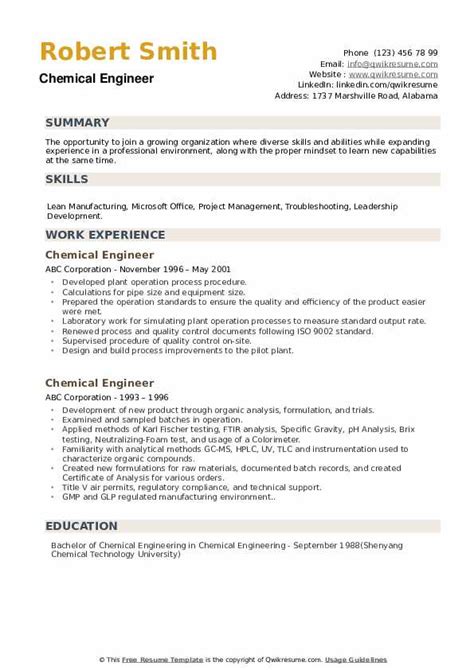 project report sample for chemical engineering students