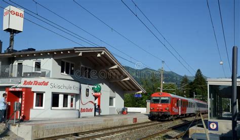 QBB Austria Train Arrive in the Train Station Editorial Photo - Image ...