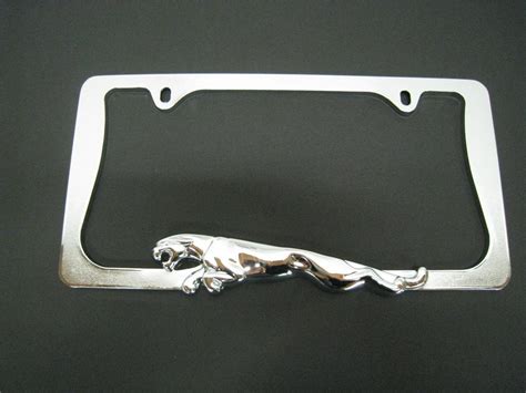 Jaguar / Panther License Plate Frame Chrome Metal (1PC)