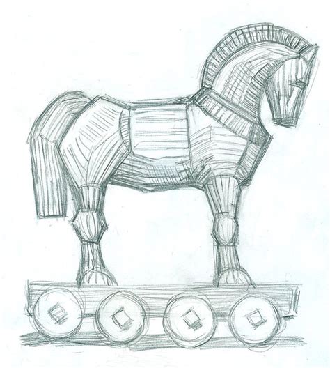 Trojan horse - pencil by jacktzekov on deviantART | Troy horse, Trojan ...