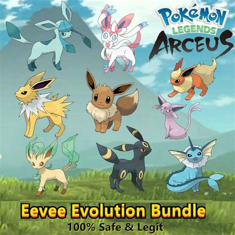 Pokemon Legends Arceus / Shiny ALPHA Eevee Evolution Bundle/ 9 - Etsy