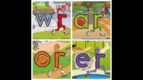 Letterland Alphabet Phonics, Sounds & Games | Digraphs and Trigraphs| wr, ar, or, er - YouTube