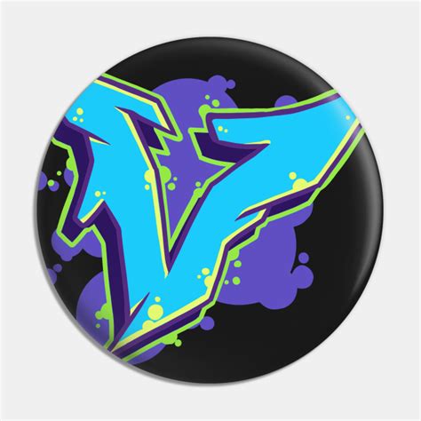 Letter V - Graffiti Street Art Style - Graffiti Letter - Pin | TeePublic