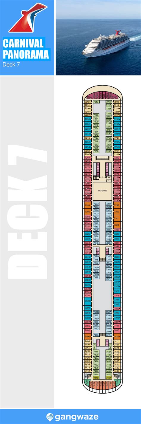 Carnival Panorama Deck 7 - Activities & Deck Plan Layout