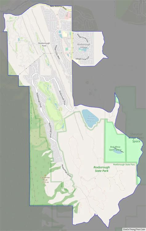 Map of Roxborough Park CDP - Thong Thai Real