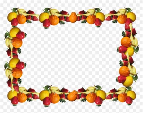 Fruit Border - Frame Buah Buahan - Free Transparent PNG Clipart Images Download