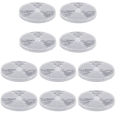 10 Pack Front Reflector Round Reflector for Driveway Fence Gate Posts ...