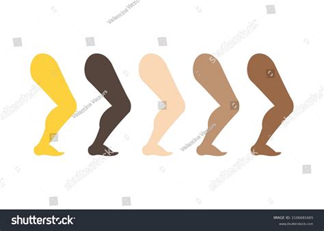 Leg Emoji Skin Colors Vector Stock Vector (Royalty Free) 2106681665 ...