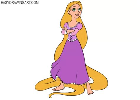 How to Draw Rapunzel - Easy Drawing Art