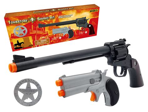 Buy BTB Best Toy Brand Cowboy Sheriff Playset Toy Long Barrel Revolver and Small Pistol ...