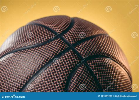 Close Up of Brown Basketball Ball Stock Image - Image of activity, exercise: 129161209