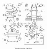Illustration Vector Graphic Coloring Book Space Stock Royalty  sketch template
