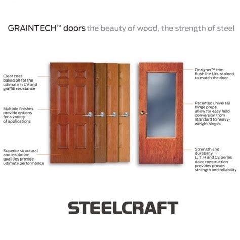 Steelcraft Graintech Hollow Metal Doors, Wood Look Steel Doors