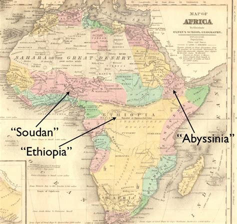 Ancient Ethiopia Map Of Africa As