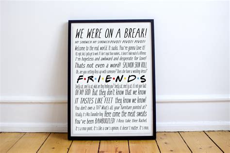 Friends tv show print Friends tv show F.R.I.E.N.D.S central