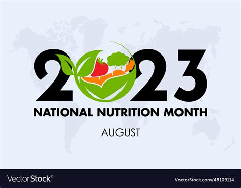 2023 concept national nutrition month design Vector Image